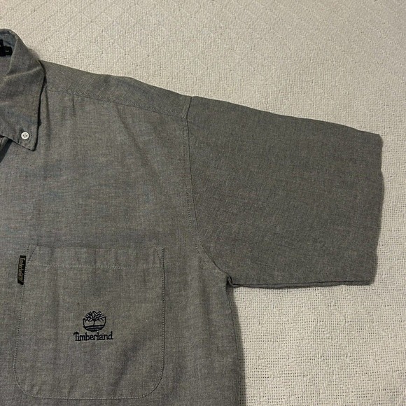 Timberland Men's Shirt Size Large Button Down Collared Short Sleeve - Picture 5 of 16
